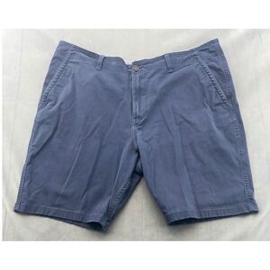 Lucky Brand Mens Saturday Stretch Chino Shorts Navy Blue Size 40 Flat Front